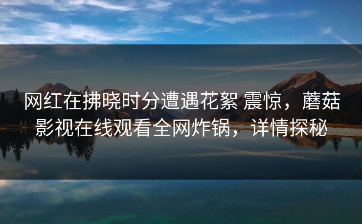 网红在拂晓时分遭遇花絮 震惊，蘑菇影视在线观看全网炸锅，详情探秘