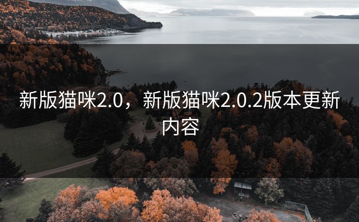 新版猫咪2.0，新版猫咪2.0.2版本更新内容
